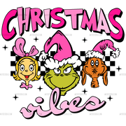 Christmas Vibes Grinch DTF Transfer