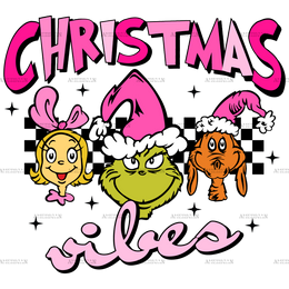 Christmas Vibes Grinch DTF Transfer
