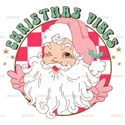 Christmas Vibes Santa-2 DTF Transfer