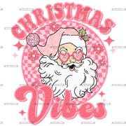 Christmas Vibes Santa-4 DTF Transfer