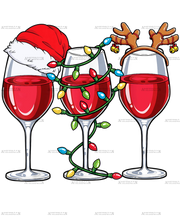 Christmas Wine DTF Transfer