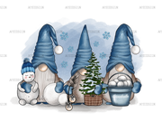 Christmas Winter Gnomies DTF Transfer