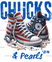 Chucks And Pearls-1 DTF Transfer