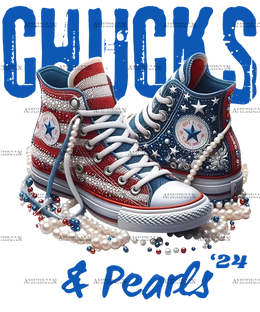 Chucks And Pearls-1 DTF Transfer