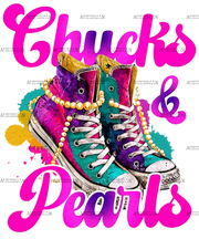 Chucks And Pearls-2 DTF Transfer
