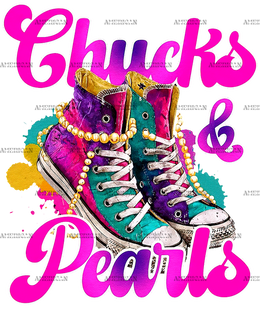 Chucks And Pearls-2 DTF Transfer