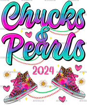 Chucks And Pearls-3 DTF Transfer