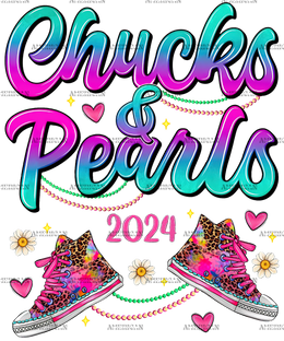 Chucks And Pearls-3 DTF Transfer