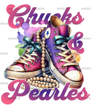 Chucks And Pearls-4 DTF Transfer