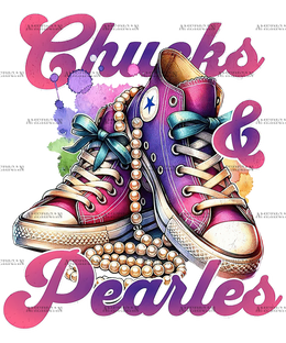 Chucks And Pearls-4 DTF Transfer