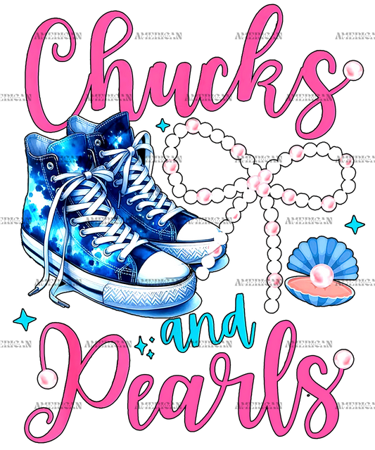 Chucks And Pearls-5 DTF Transfer