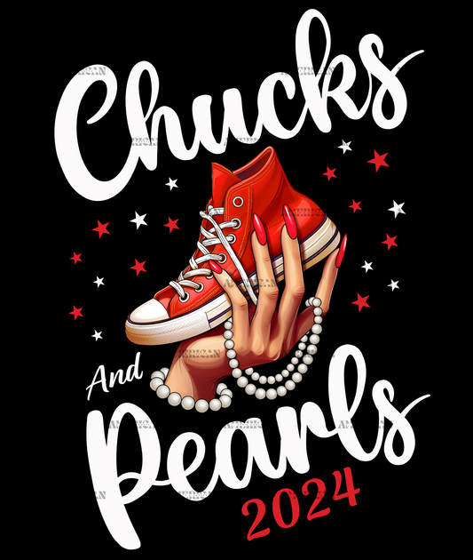 Chucks And Pearls-7 DTF Transfer