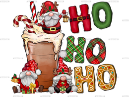 Coffee Gnome HoHoHo DTF Transfer