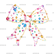 Colorful Lights Bow DTF Transfer