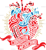 Corazon Mexicano Dtf Transfer