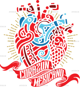 Corazon Mexicano Dtf Transfer