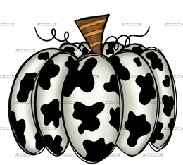 Cow Pumpkin DTF Transfer