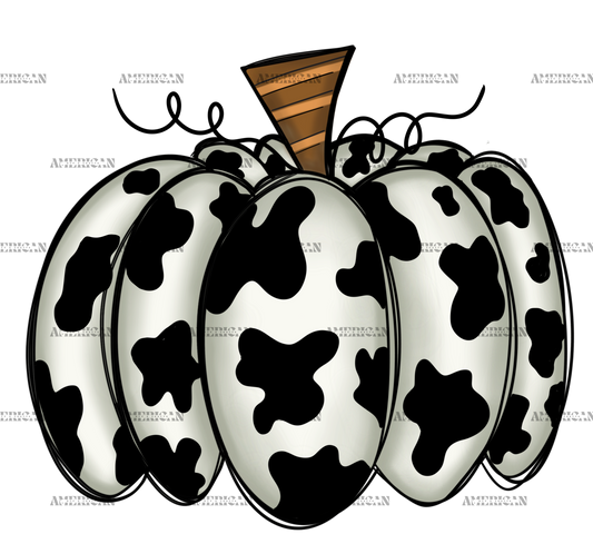 Cow Pumpkin DTF Transfer