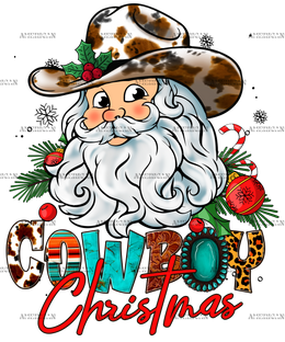 Cowboy Christmas-3 DTF Transfer