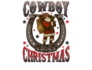 Cowboy Christmas Horseshoe DTF Transfer