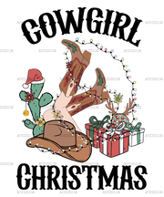 Cowgirl Christmas-2 DTF Transfer