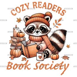 Cozy Readers Book Society DTF Transfer