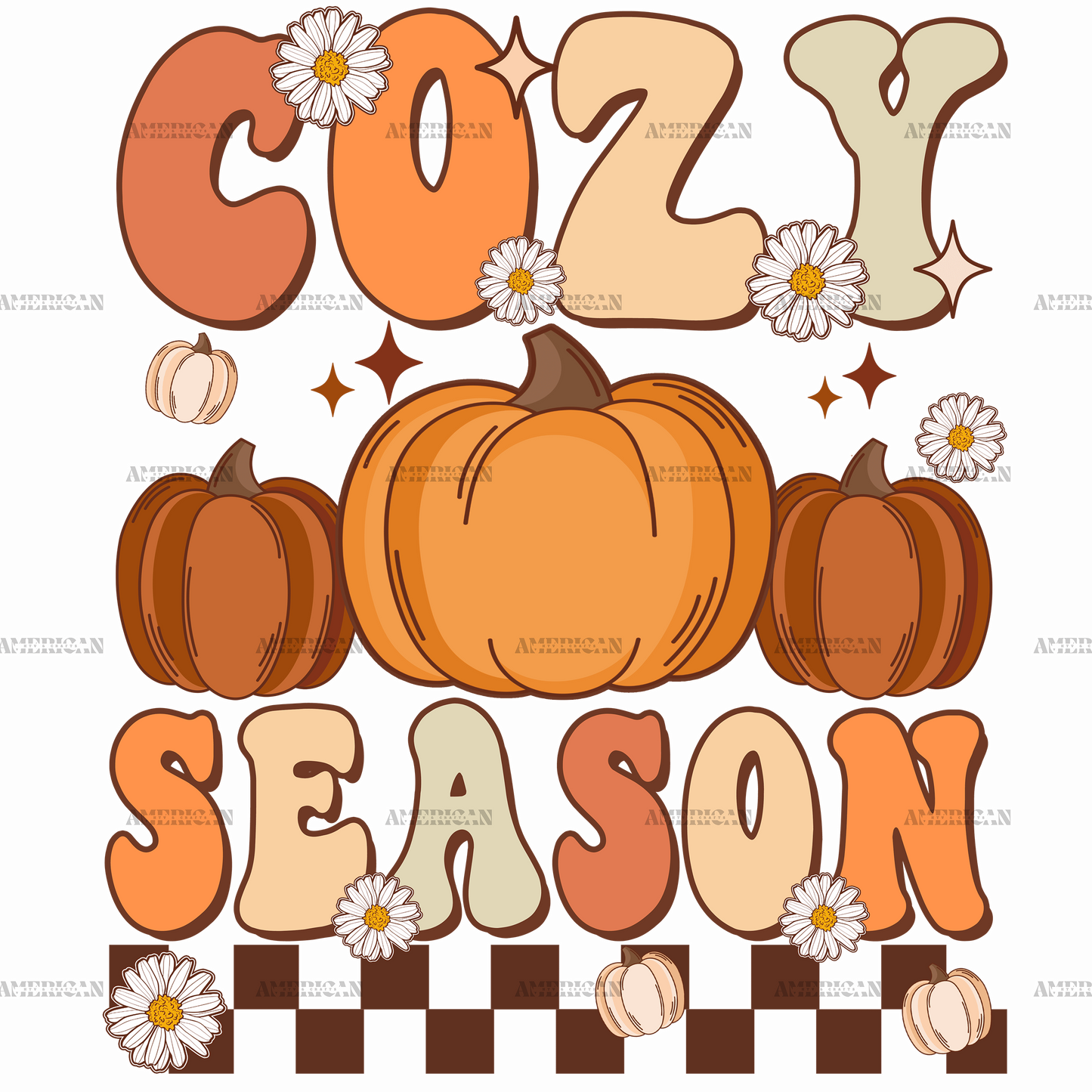 Cozy Season Pumpkin DTF Transfer