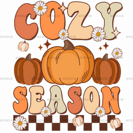 Cozy Season Pumpkin DTF Transfer