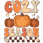 Cozy Season Pumpkin Dotted DTF Transfer