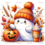 Cute Fall Ghost DTF Transfer