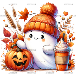 Cute Fall Ghost DTF Transfer