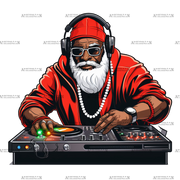DJ Santa DTF Transfer