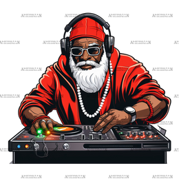 DJ Santa DTF Transfer