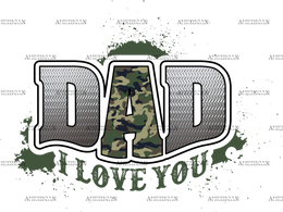 Dad I Love You DTF Transfer