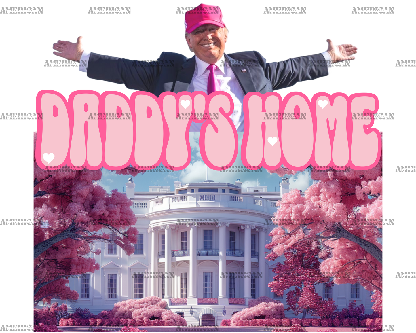 Daddy's Home Pink DTF Transfer