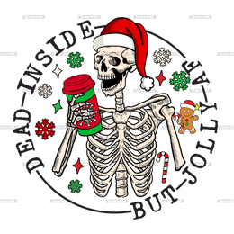 Dead Inside But Jolly Af-2 DTF Transfer