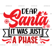 Dear Santa It Was Just A Phase DTF Transfer