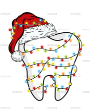 Dental Santa Hat DTF Transfer