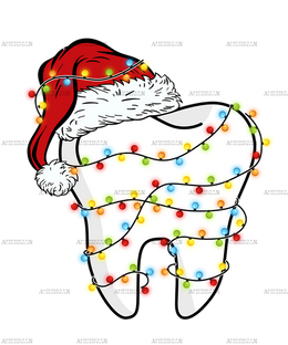 Dental Santa Hat DTF Transfer