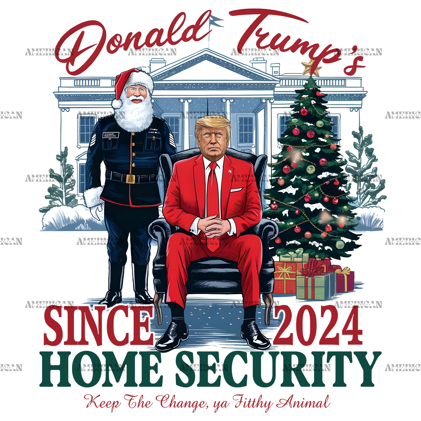 Donald Trump Home Security DTF Transfer