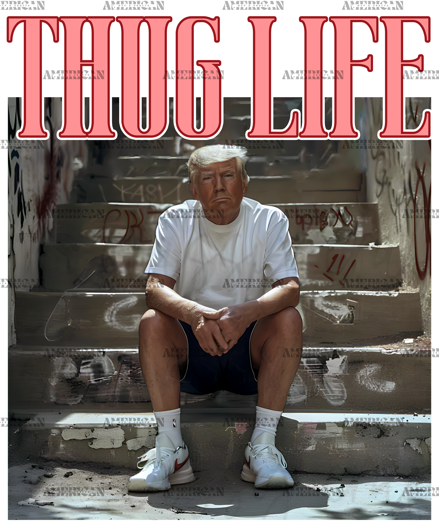 Donald Trump Thug Life DTF Transfer