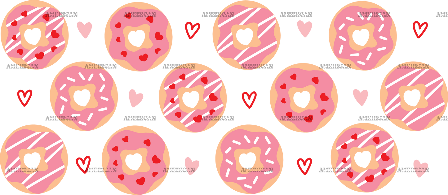 Donut Valentine UV DTF Transfer