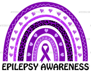 Epilepsy Awareness Rainbow DTF Transfer