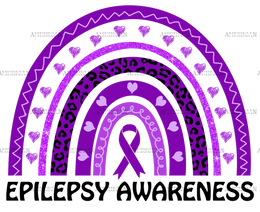 Epilepsy Awareness Rainbow DTF Transfer