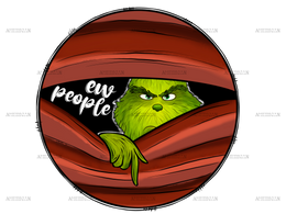 Ew People Circle DTF Transfer