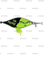 Ew People Grinch Zip DTF Transfer