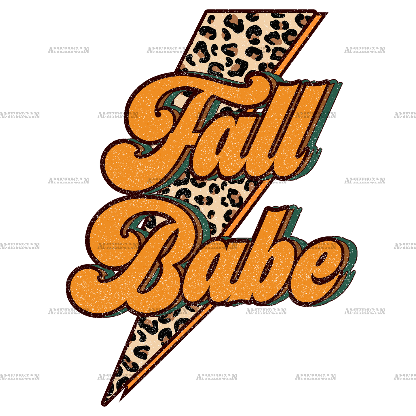 Fall Babe Bolt Dotted DTF Transfer