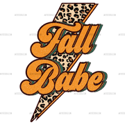 Fall Babe Bolt Dotted DTF Transfer