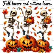 Fall Breeze And Autumn Leaves-3 DTF Transfer