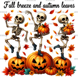 Fall Breeze And Autumn Leaves-3 DTF Transfer